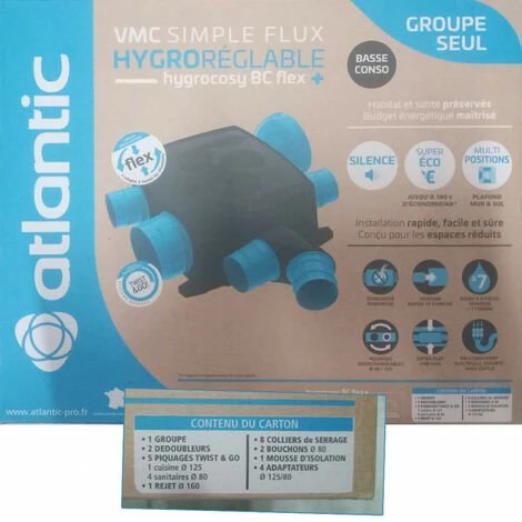 ATLANTIC Groupe Hygrocosy BC FLEX + VMC Hygro Basse Conso Plat 6 Sanitaires (412280) 4 ATLANTIC Groupe Hygrocosy BC FLEX + VMC Hygro Basse Conso Plat 6 Sanitaires (412280) – Image 2