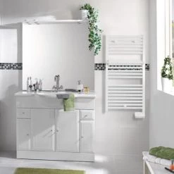 Atlantic Radiateur Sèche Serviettes, électrique Digital 750W Blanc + Boîtier De Commande Digital + Barre De Portage Additionnelle -ATLANTIC Soldes 71593093 3