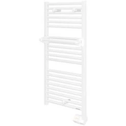 Atlantic Radiateur Sèche Serviettes, électrique Digital 500W Blanc + Boîtier De Commande Digital + Barre De Portage Additionnelle -ATLANTIC Soldes 71593294 2