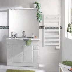 Atlantic Radiateur Sèche Serviettes, électrique Digital 500W Blanc + Boîtier De Commande Digital + Barre De Portage Additionnelle -ATLANTIC Soldes 71593294 3