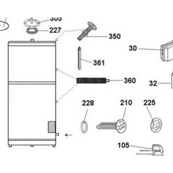 Atlantic 060491 - Platine Thermoplongeur 5000W + Joint - Gris